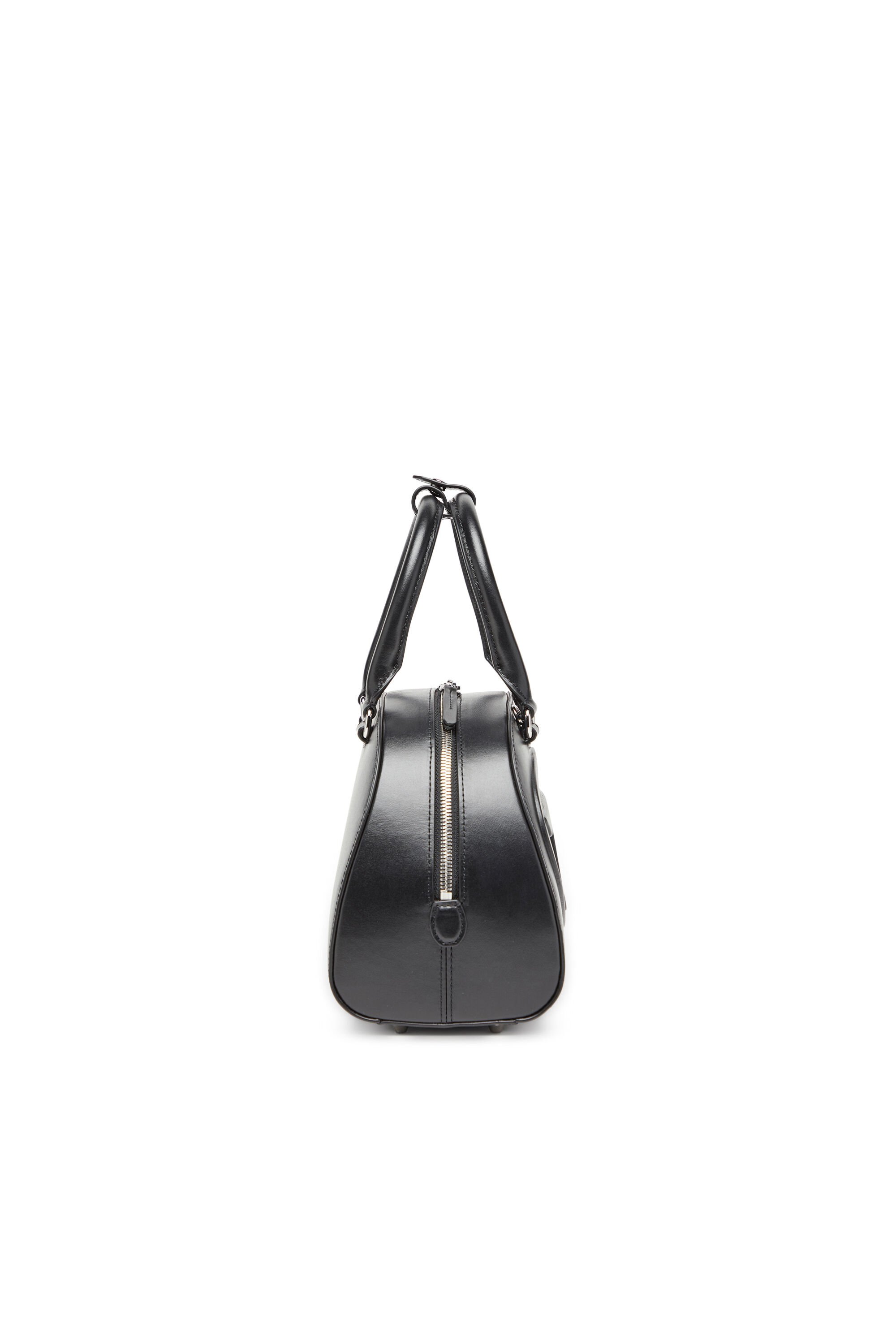 Diesel - 1DR DOME TOP HANDLE, Woman's Leather bowling bag in Black - 4